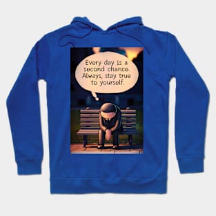 Motivational Quote Print Hoodie